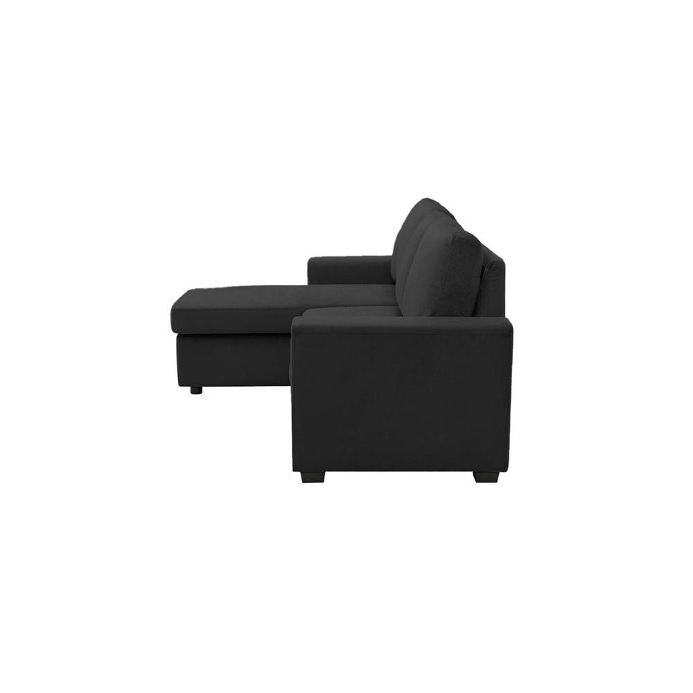 Noah Solid Wood Sofa cum Bed in Black