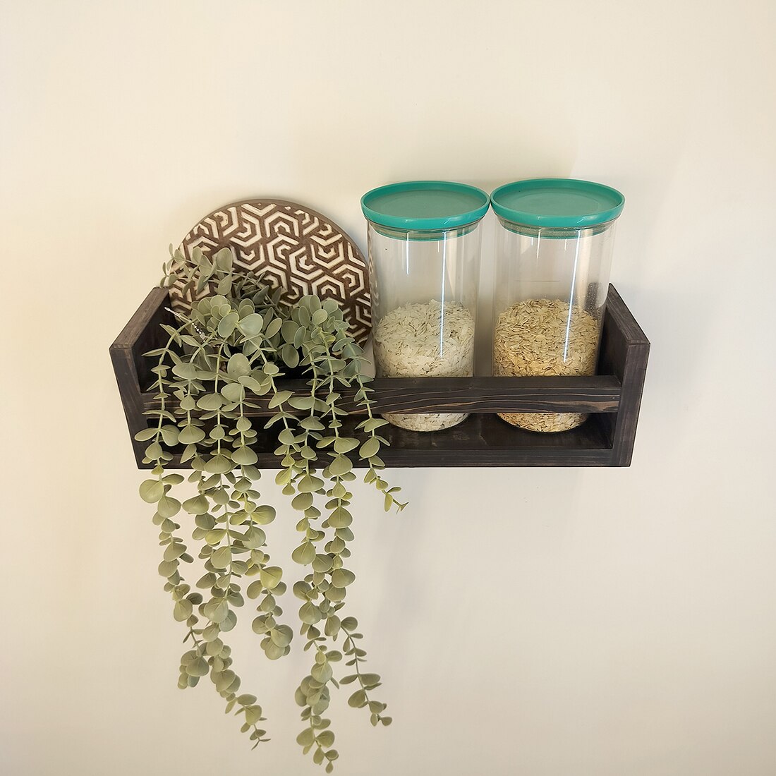 Fredrik Wooden Wall Shelf Organiser