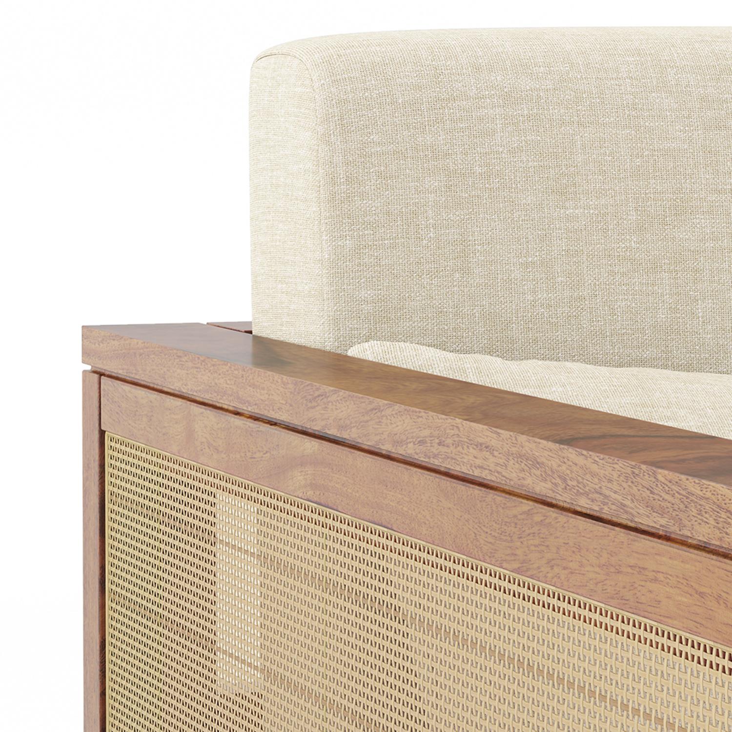 Korai 2 Seater Sofa (Macadamia Brown Hopsack Weave)