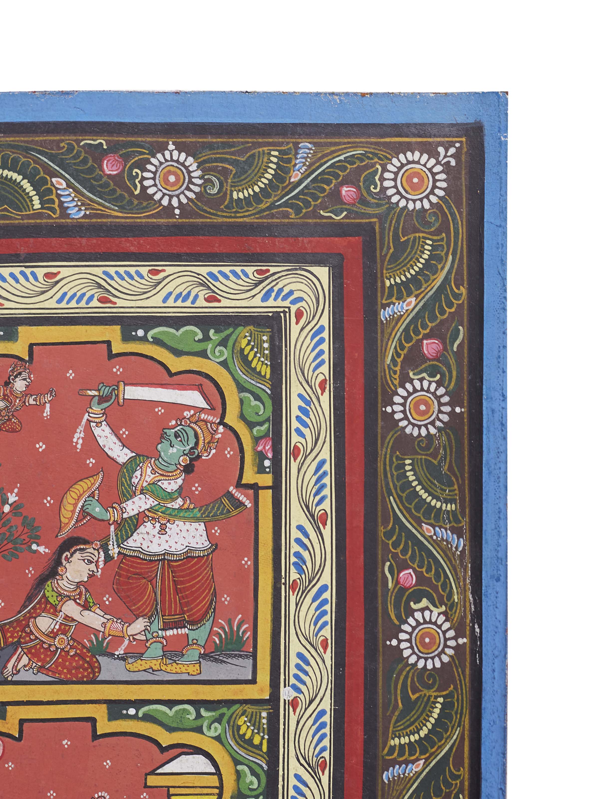 Radha Krishna Gopi Patachitra Painting