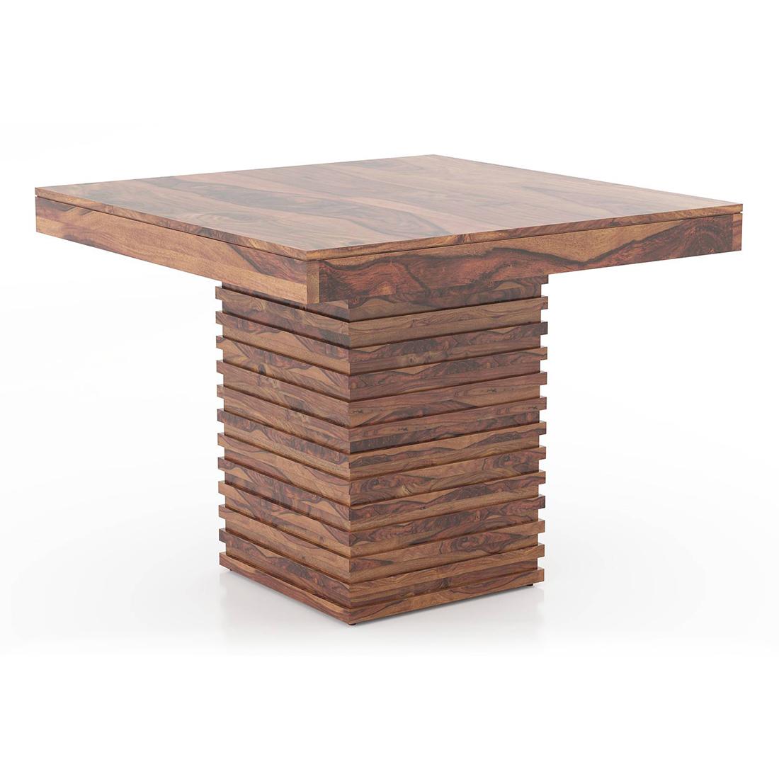 Julian 4 Seater Dining Table With Set Of 4 Oliver Dining Chairs (Finish- Teak)