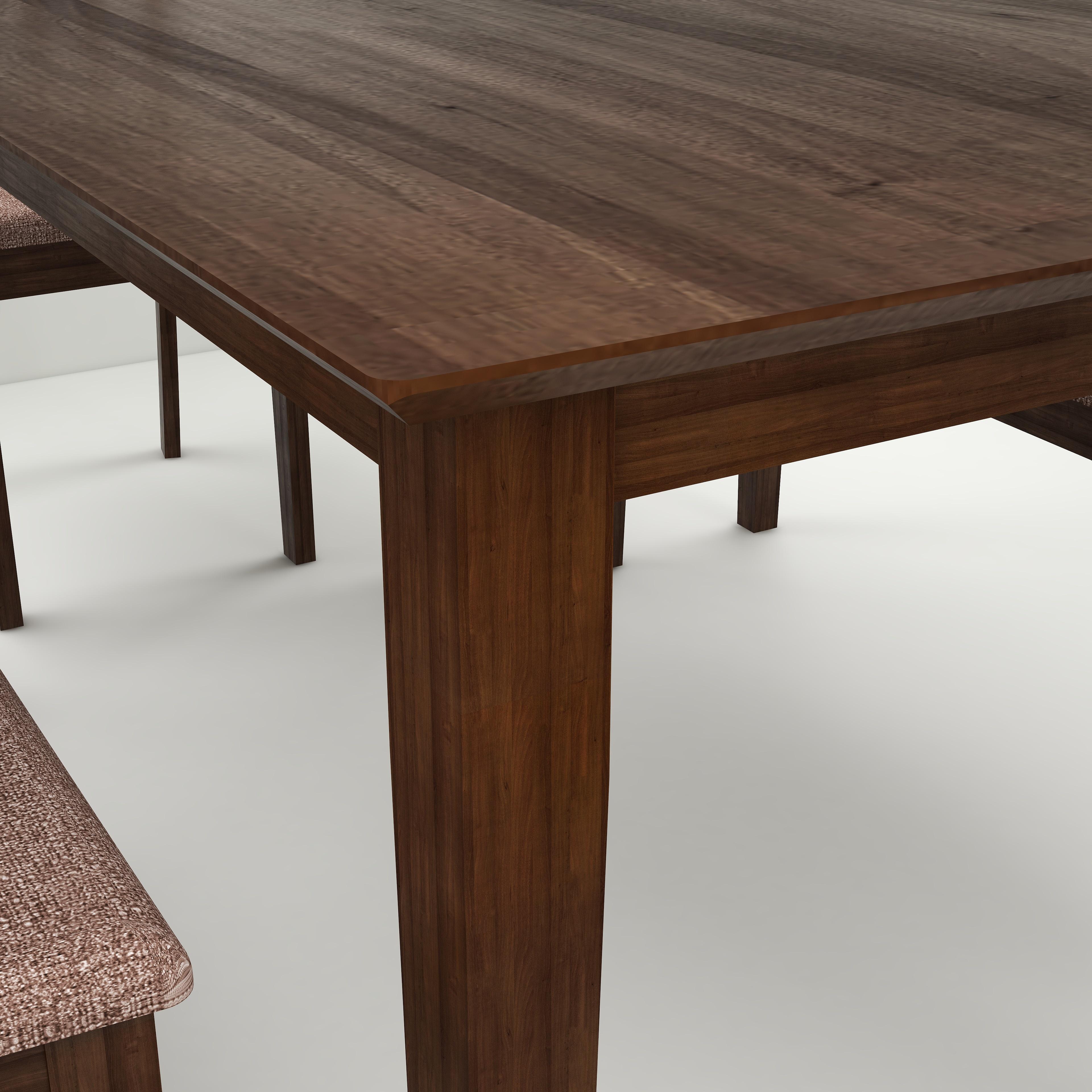 Monterey 4 Seater Dining Set with 4 Chairs (Rubberwood, Dark Cappuccino Finish)