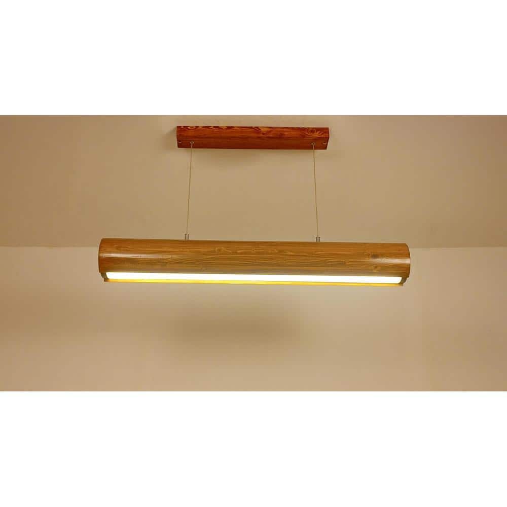 Cedar 36 Brown Wooden LED Hanging Lamp