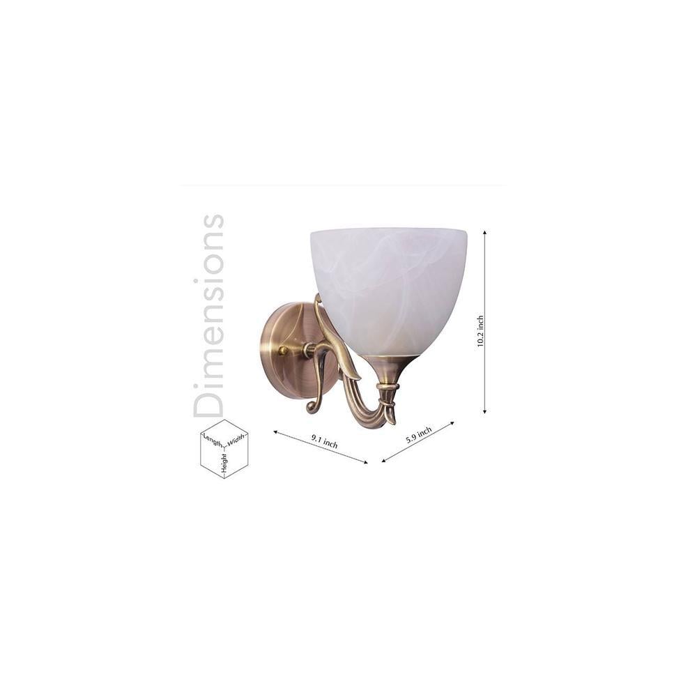 Toleo Stone Look Glass Antique Wall Light