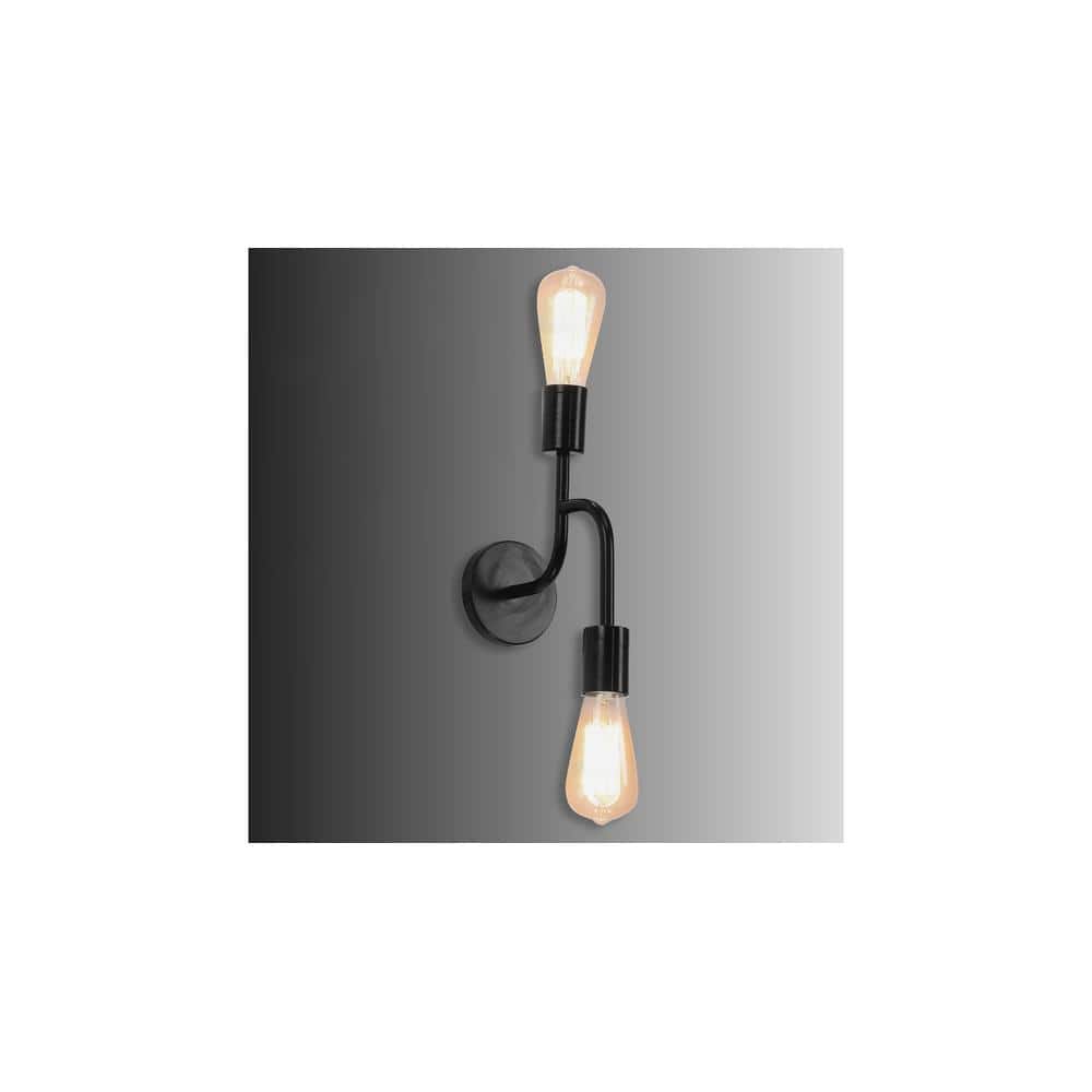 Flute Black Metal Wall Light
