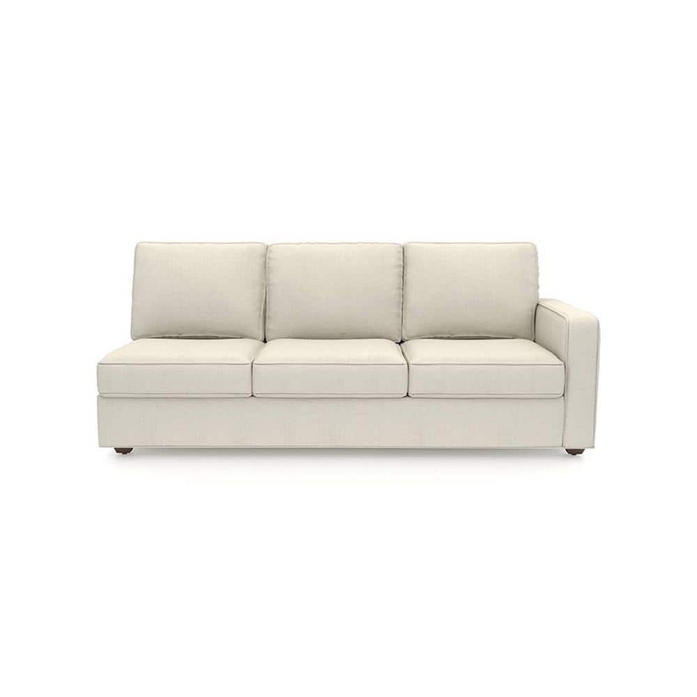 Apollo Sofa (Colour : Pearl, Cushion : Soft, Back Type : Regular, Seating Capacity : Left Aligned 3 Seater + Left Aligned Chaise)
