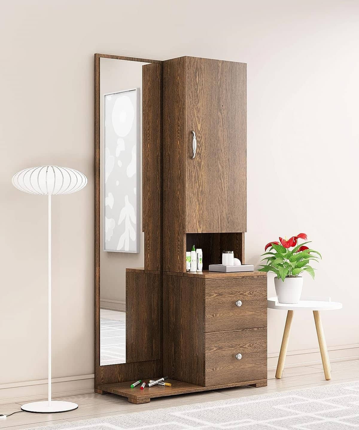 Hexa Red Wooden Dressing Table in Flower Wenge Colour - HexaRed