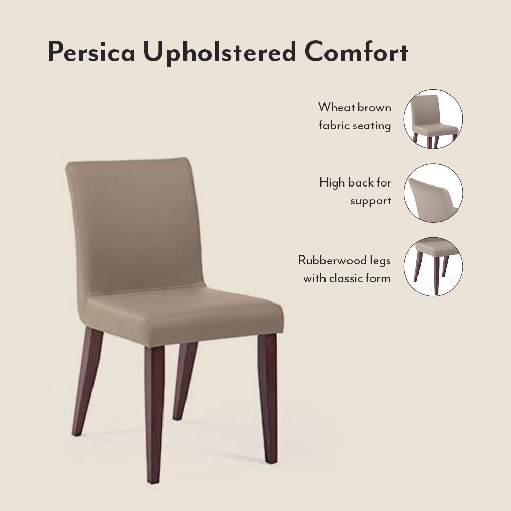 Vanalen 6-To-8 Extendable Persica 8 Seater Dining Table Set Colour Beige Finish Dark Walnut