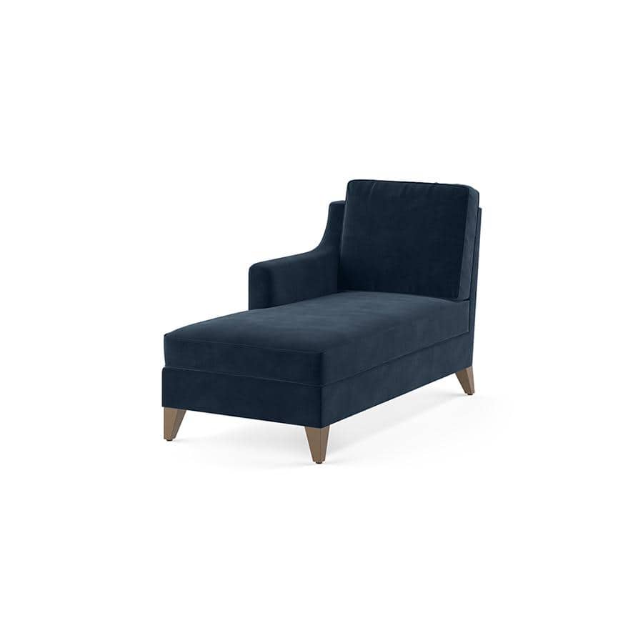 Abbey Sectional Sofa (Colour : Sea Port Blue Velvet, Cushion : Hard, Seater : Left Aligned 2 Seater + Left Aligned Chaise)
