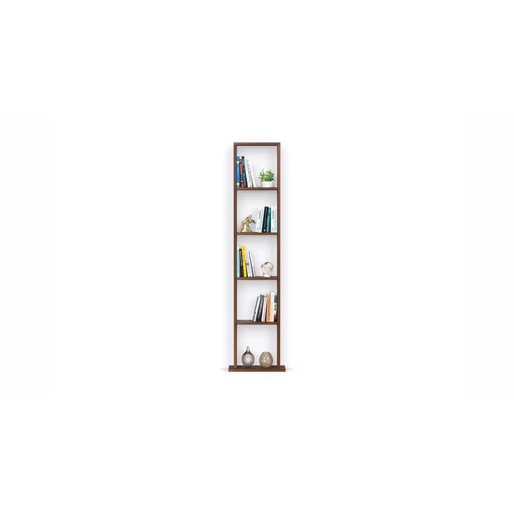 Walten Engineered Wood Bookshelf in Brown Maple