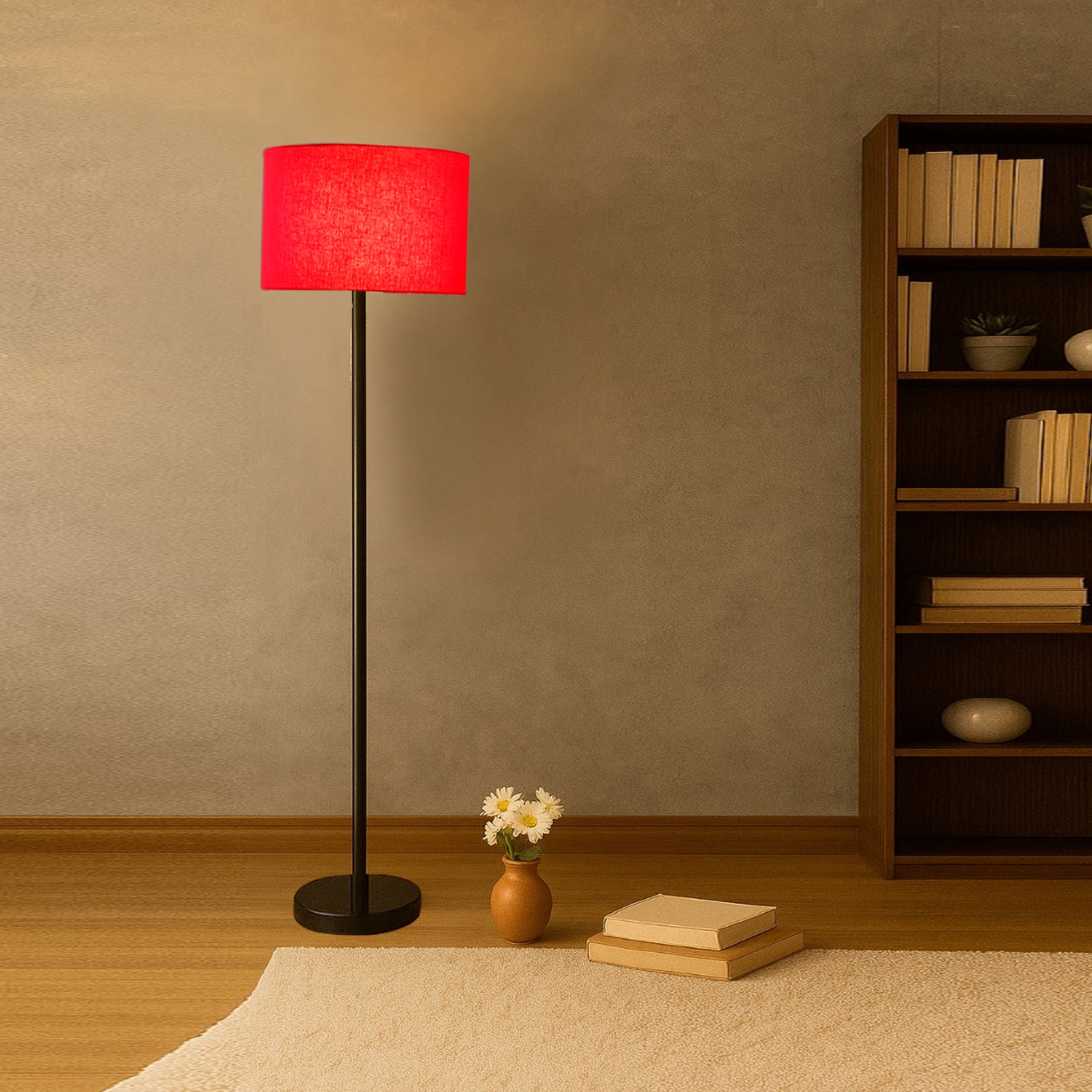 Devansh Wood Floor Lamp