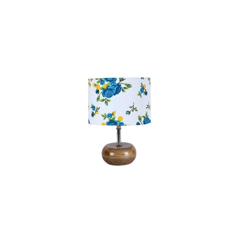 Magnolia Multicolor cotton & solid wood table lamp