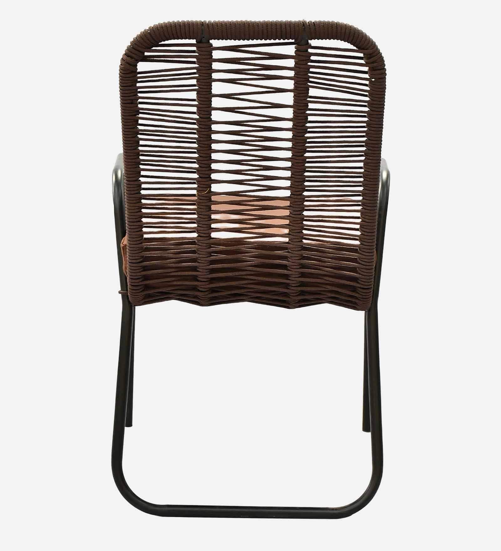 Madrid 2+1+1 Seater Rope Sofa Set in Brown Finish