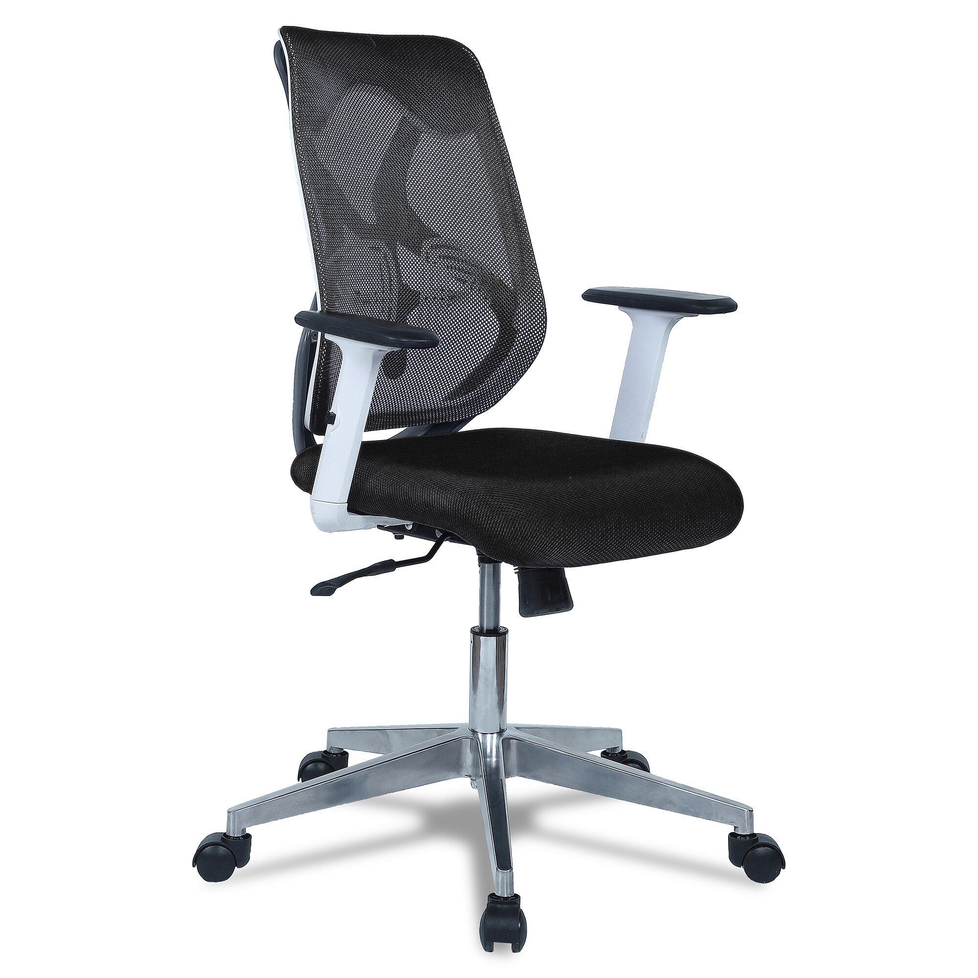 Wiwngas Mid Back Ergonomic Chair in Black Colour