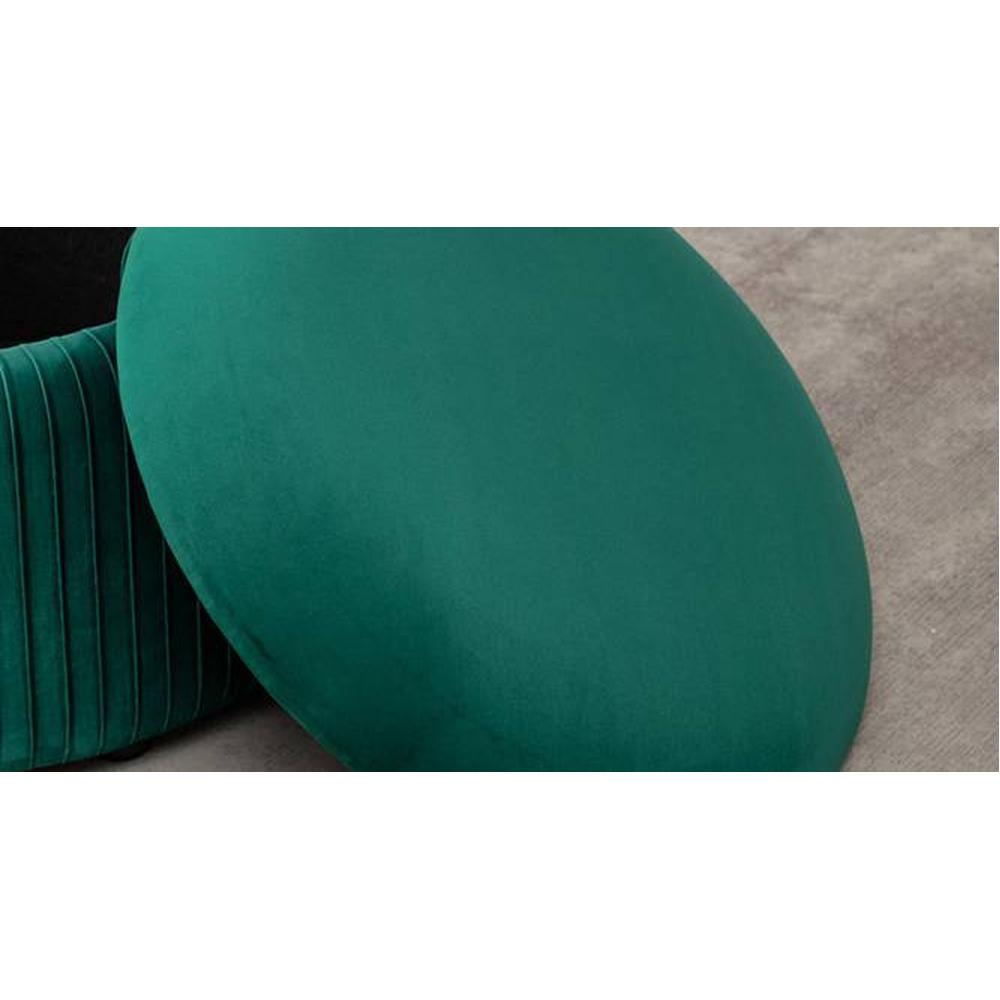 Loofy Ottoman with Strage Color in Green