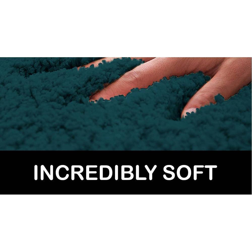 Milani Blue Solid Natural Fiber 24x16 inches Anti-Skid Bath Mat