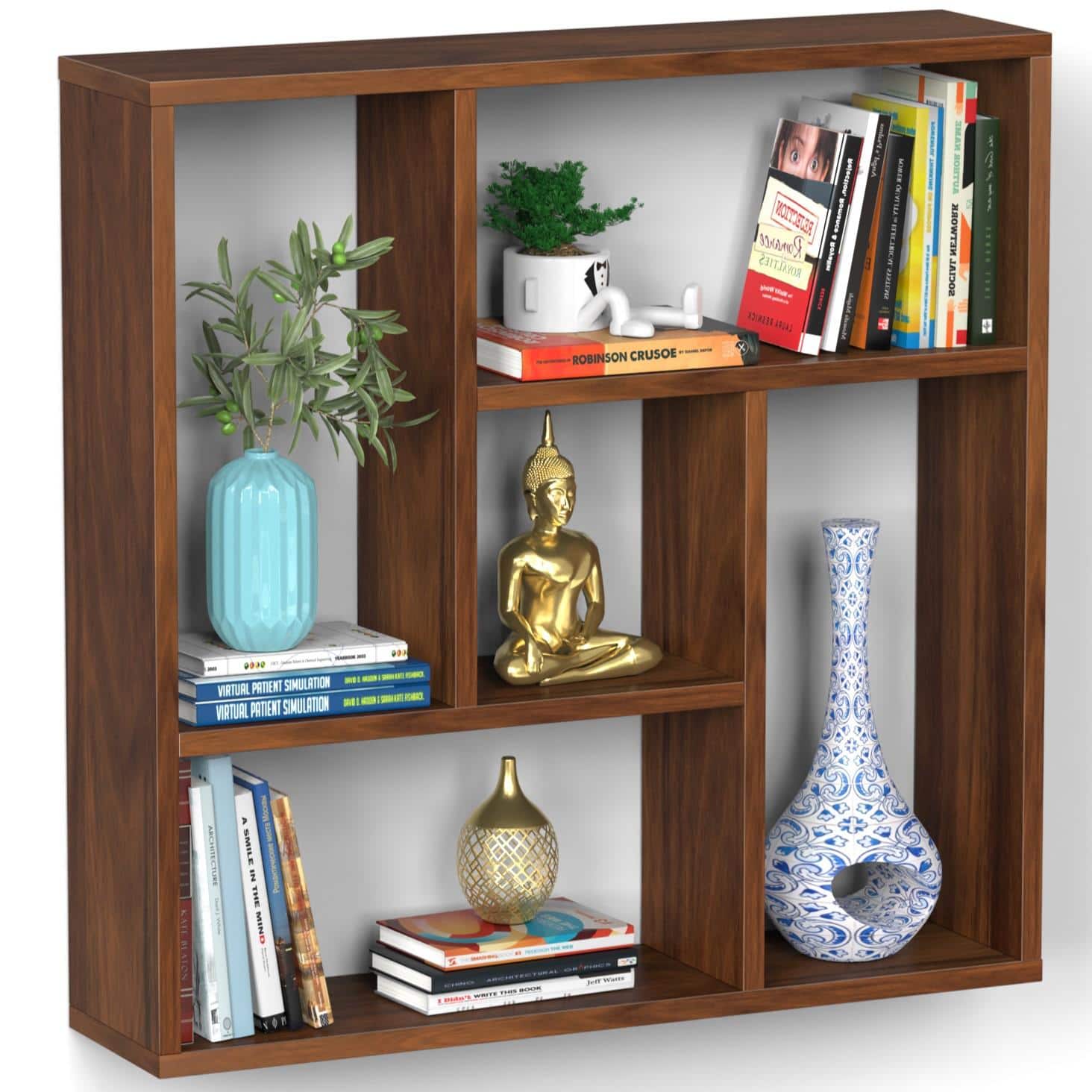 Javis Engineered Wood Wall In Brown Maple Finish