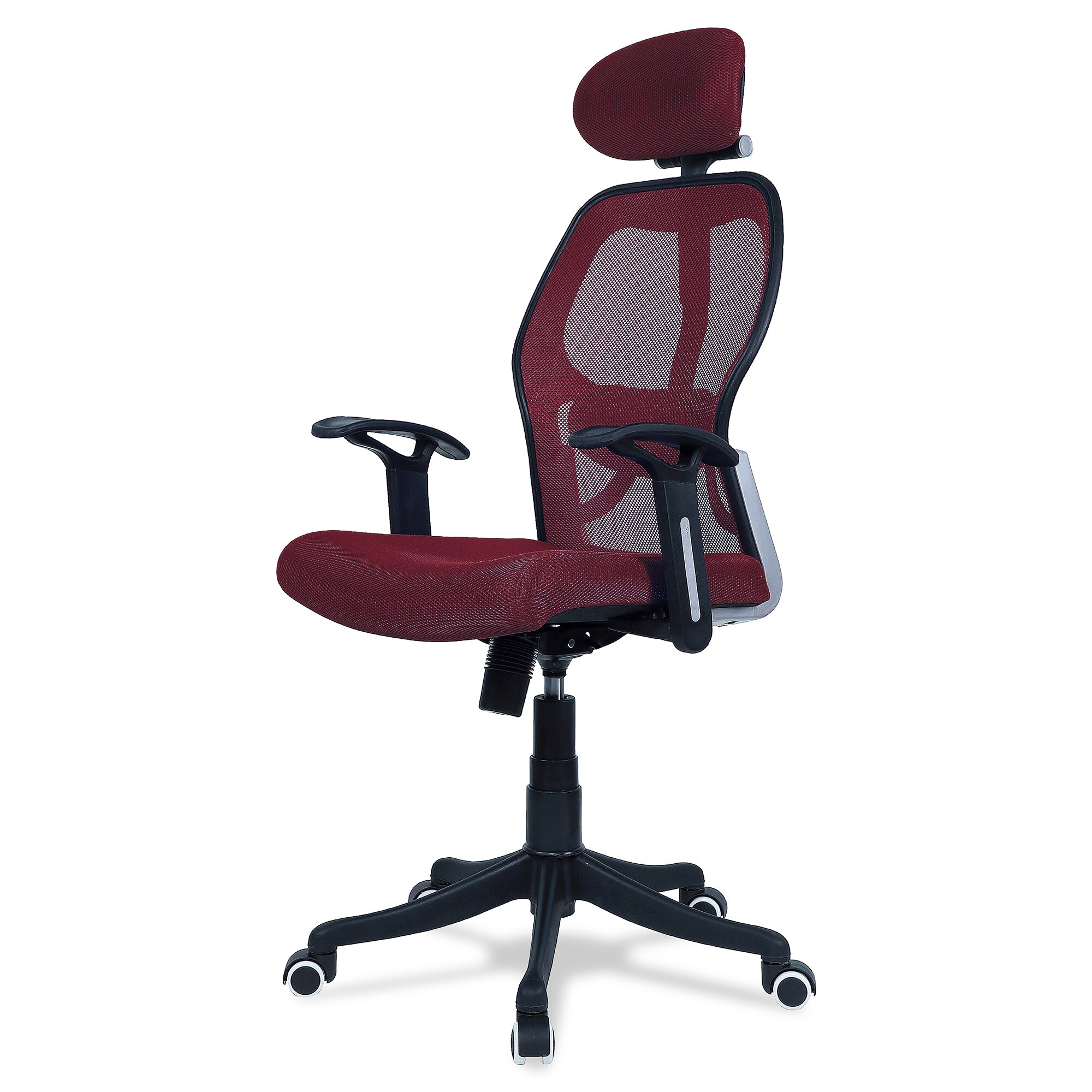 Reaii Mid Back Ergonomic Chair in Maroon Colour