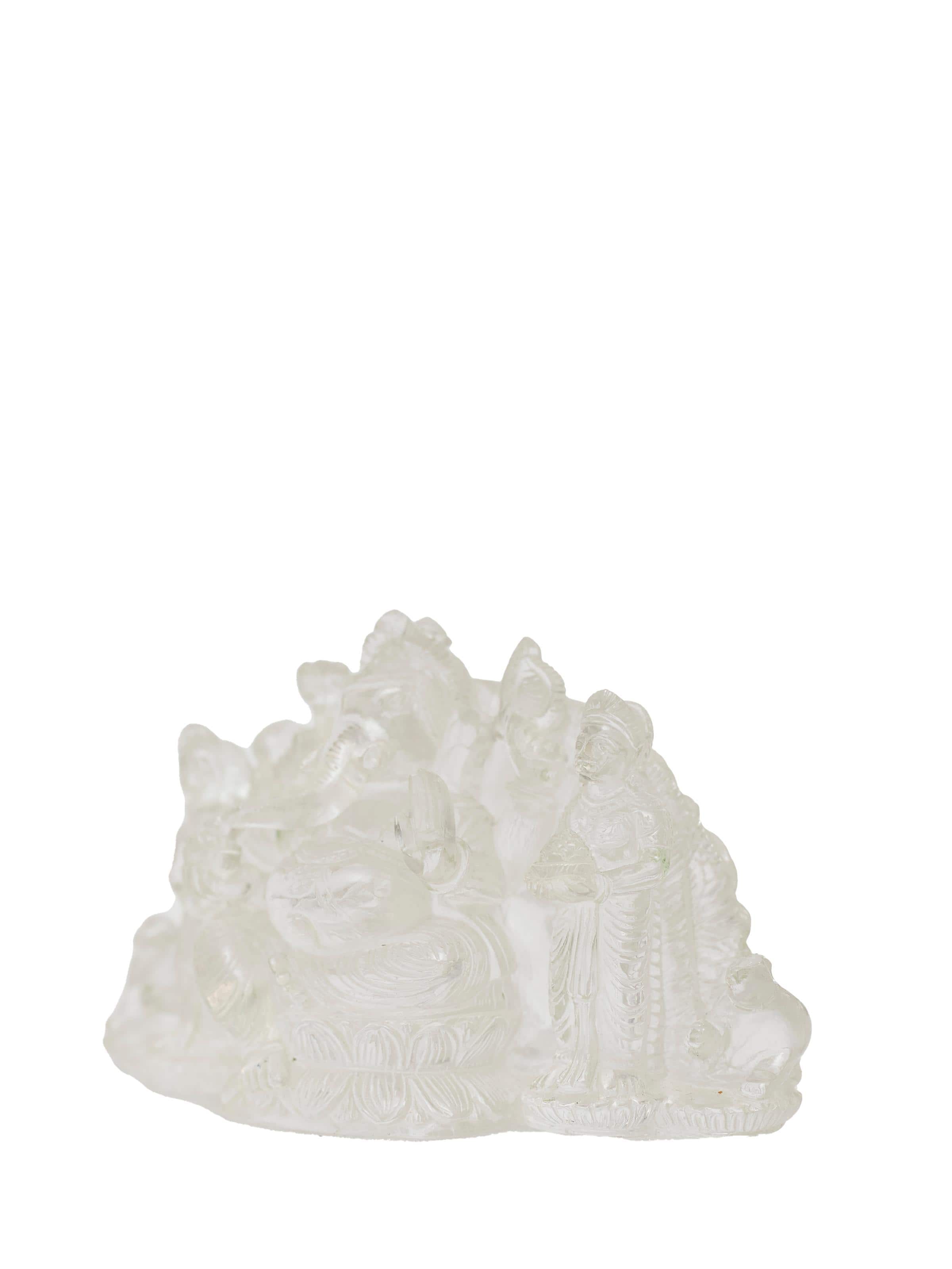 Ridhisidhi Quartz Ganesha Idol