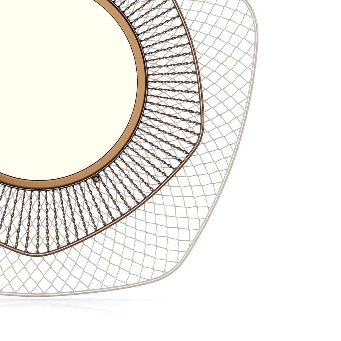 Lumo Metal Mirror In Brass Finish