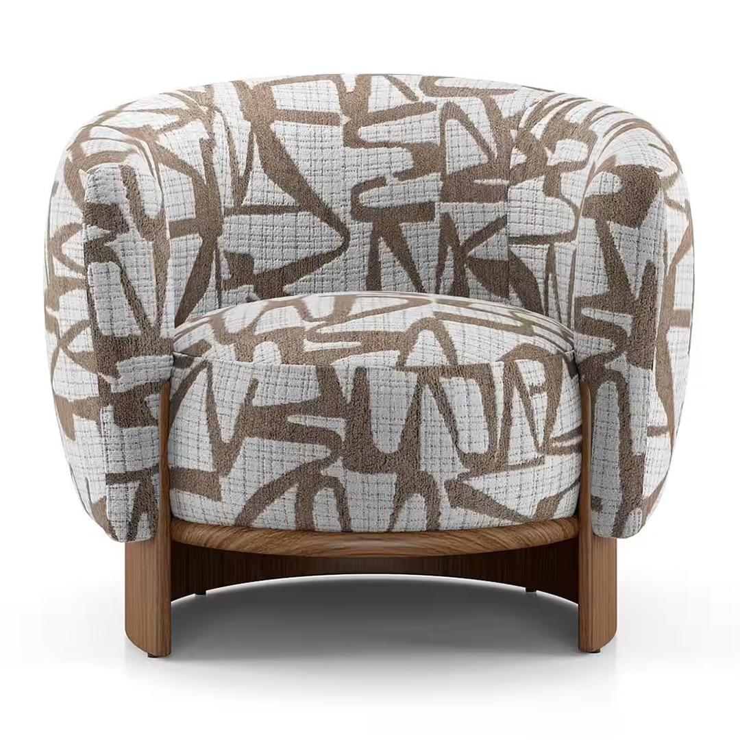 Eclipse Lounge Chair in Abstract Taupe Colour