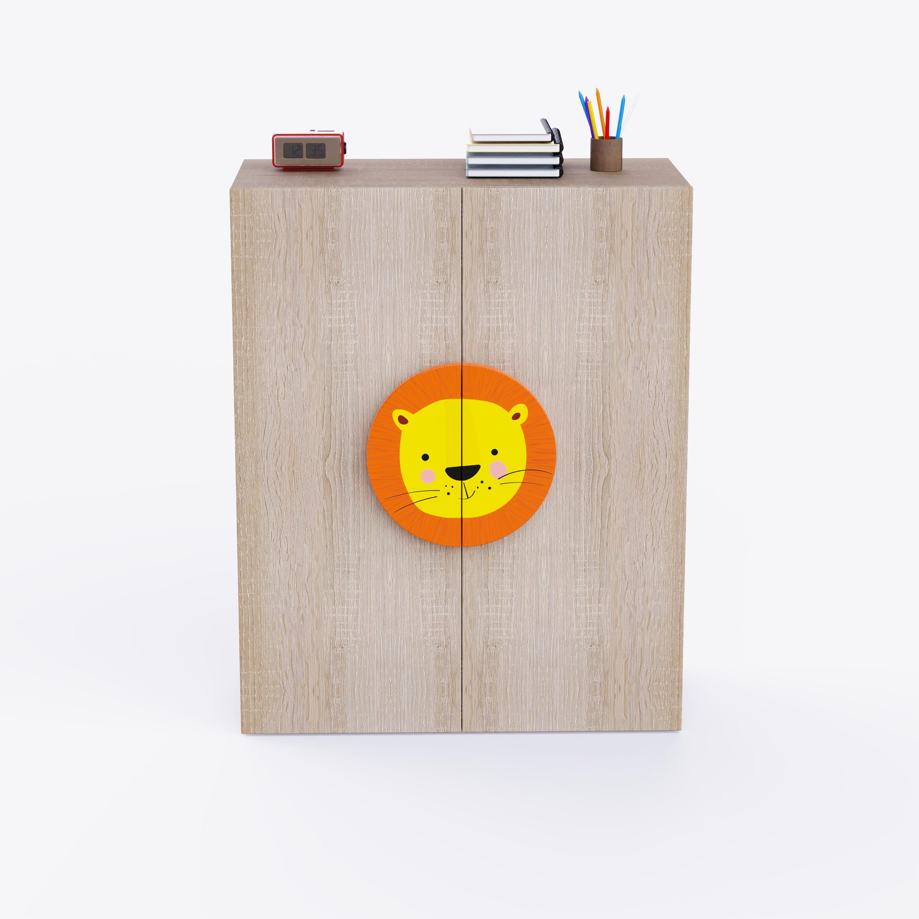 Lion'S Den Cabinet Storage In Oak Colour