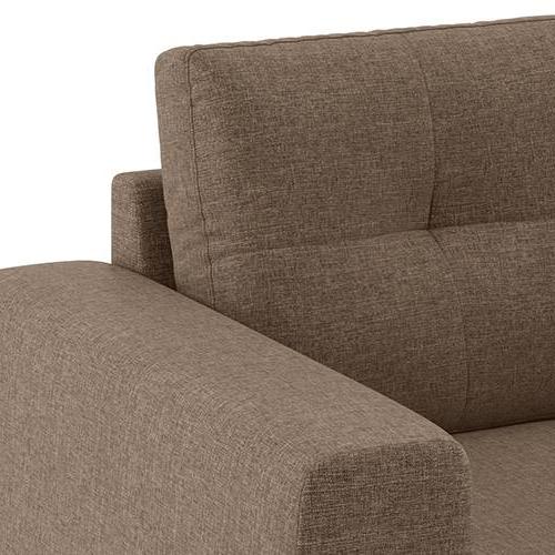 Edward 3 Seater Fabric Sofa (Mocha Brown)