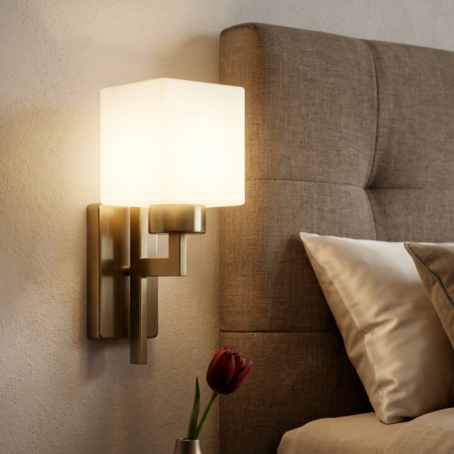 Eliante Modern Wall Lights Mild Steel & Fabric Material Antique & White Finish - Eliante