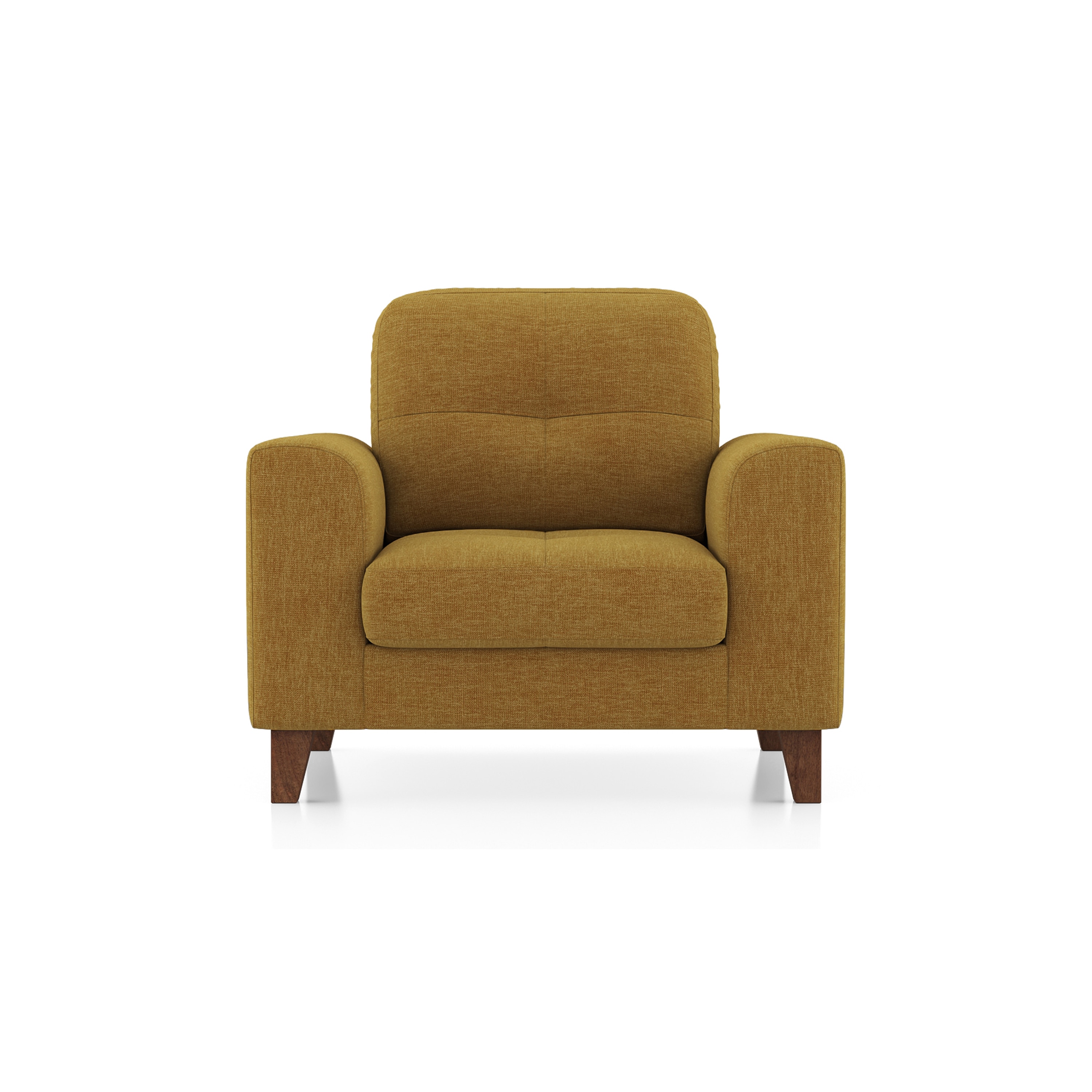 Verona Essential 1 Seater Fabric Sofa In Ochre Colour