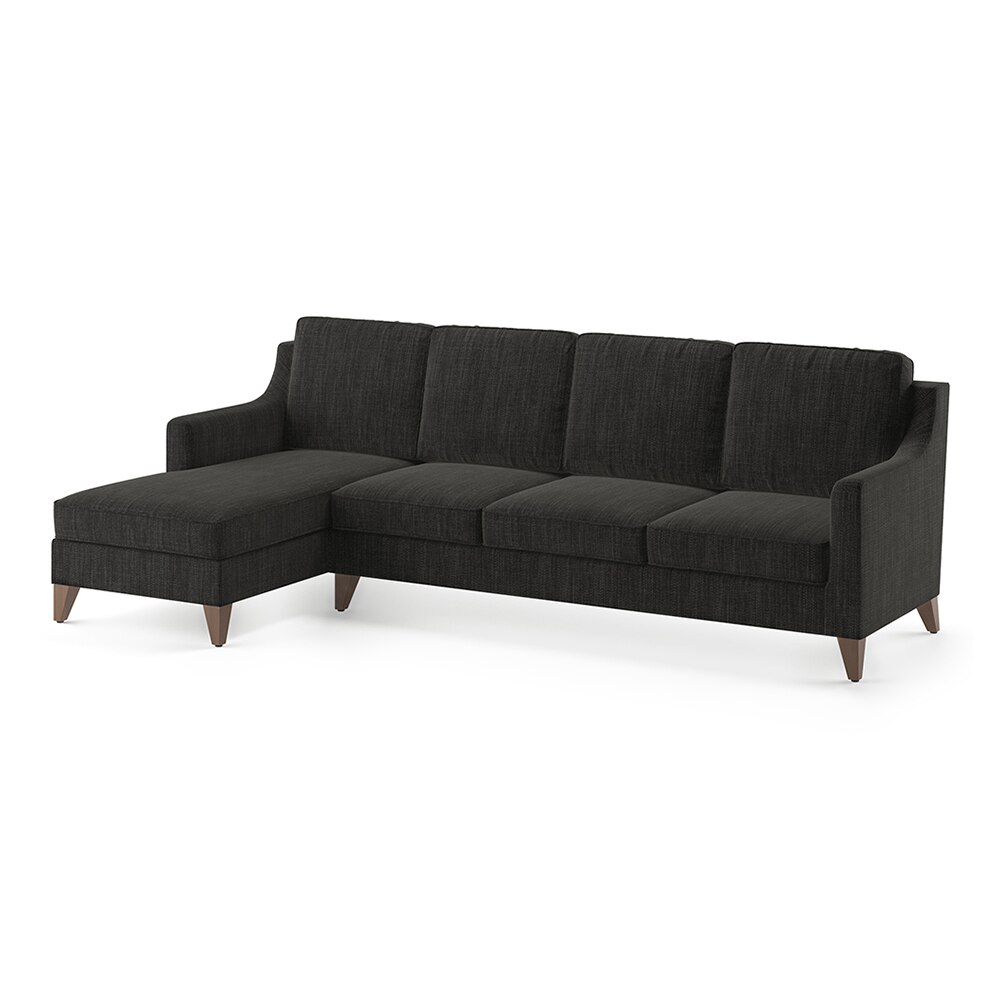 Abbey Sectional Sofa (Colour : Graphite Grey, Cushion : Hard, Seater : Left Aligned 3 Seater + Left Aligned Chaise)