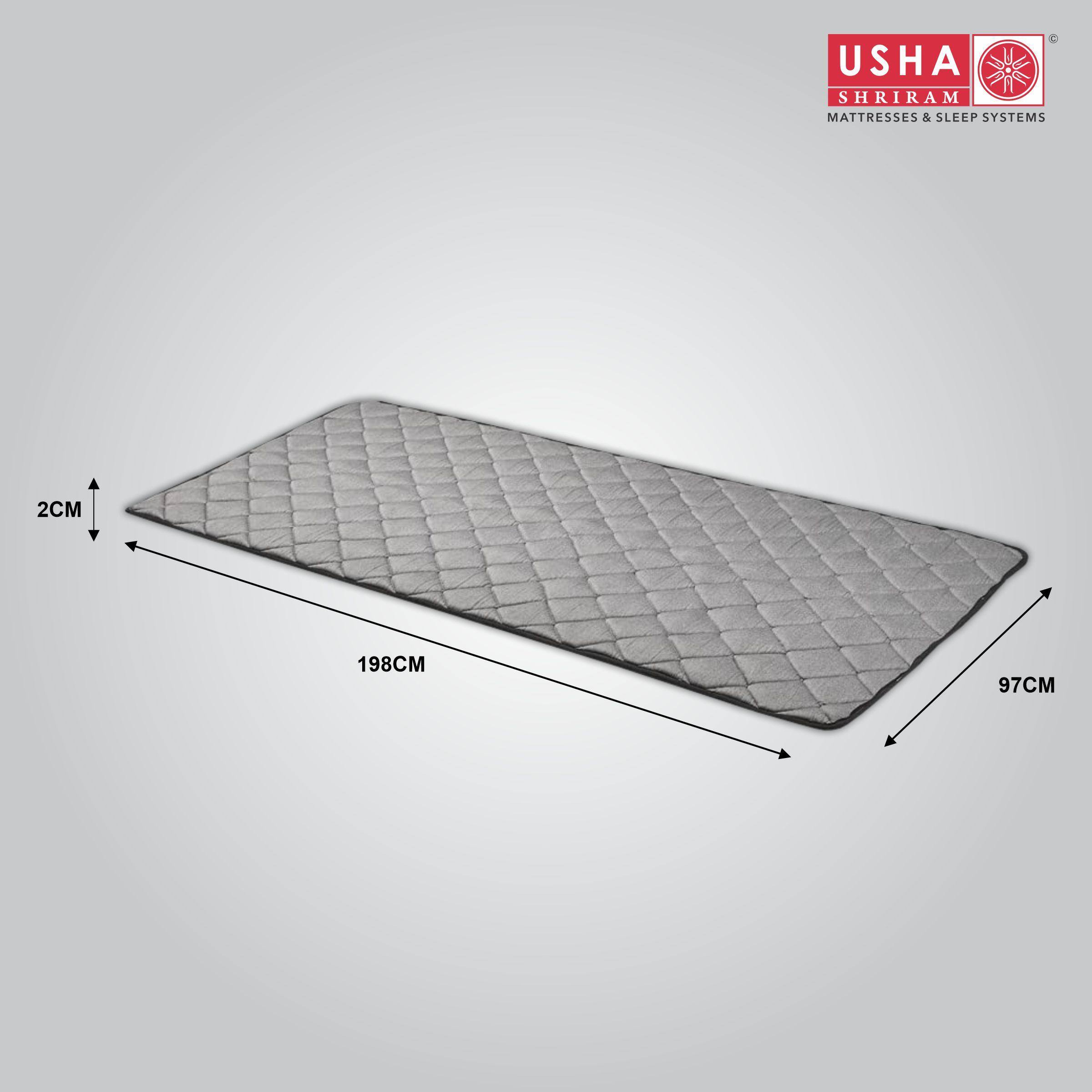 Usha Shriram Roll-Up Foldable Travel & Portable Double Size Mattress (Mattress Thickness: 1 Inches, Mattress Dimensions: 72 x 48 in)