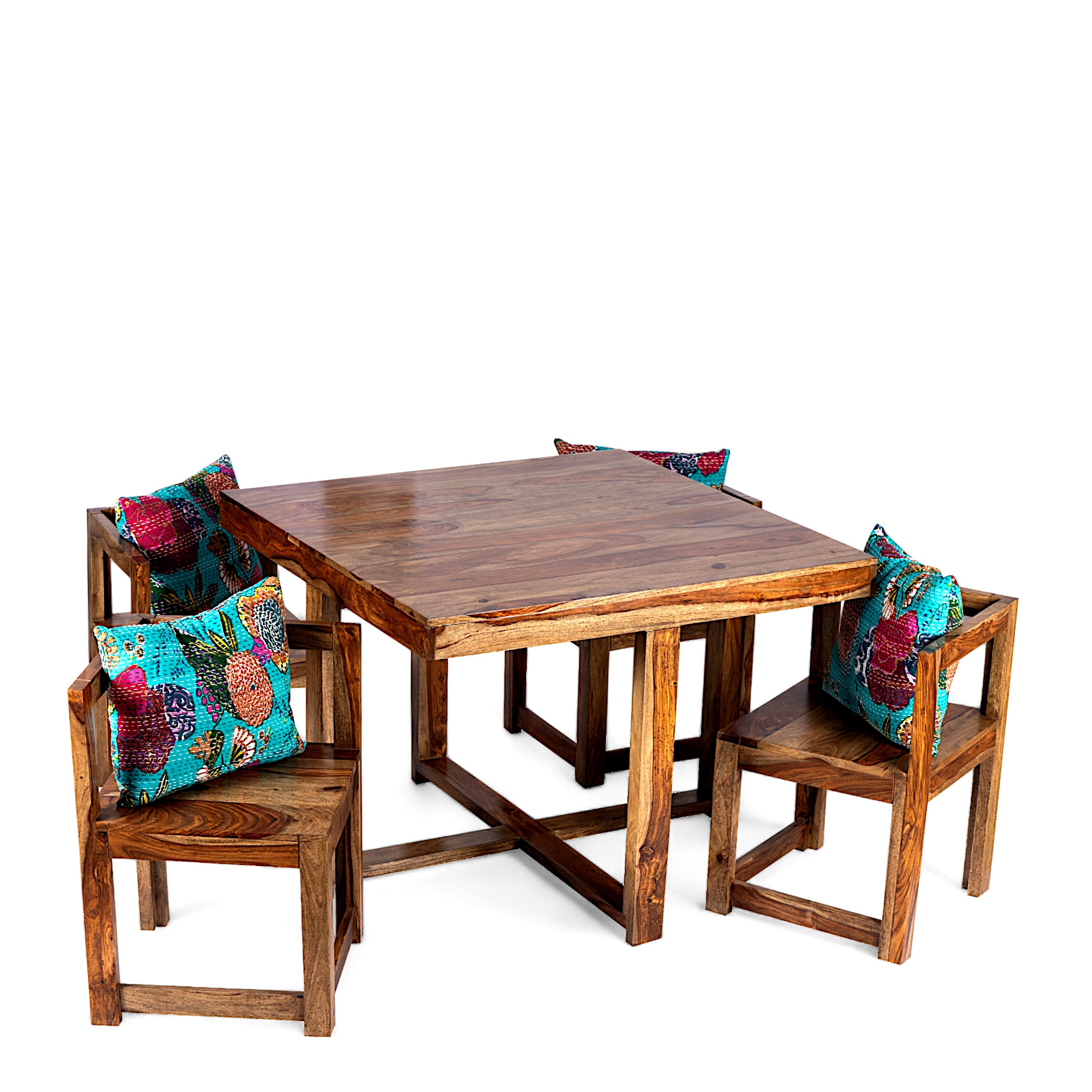 Kingston Sheesham Wood Accent 4 Seater Dining Table