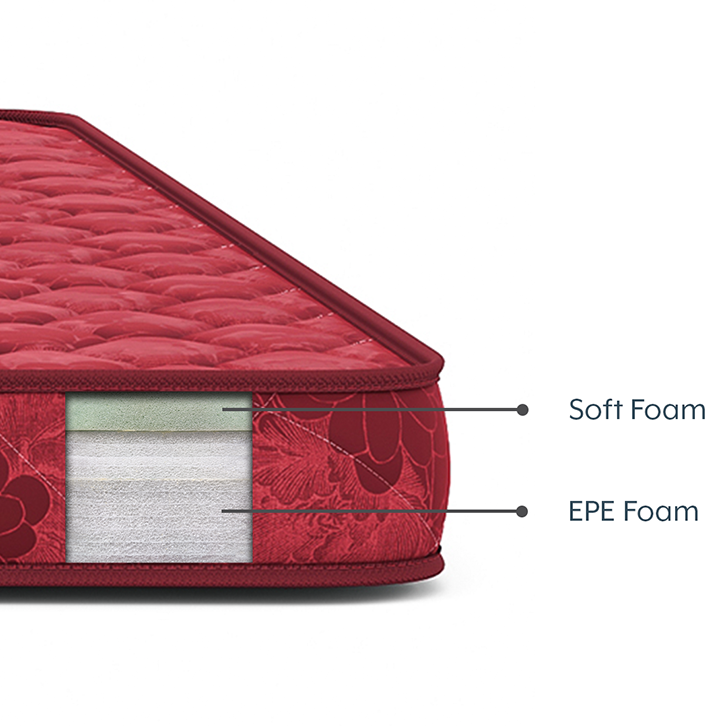 Basic Coir Queen Size Mattress (Mattress Thickness : 4 Inches, Mattress Dimensions : 78 x 60 in)