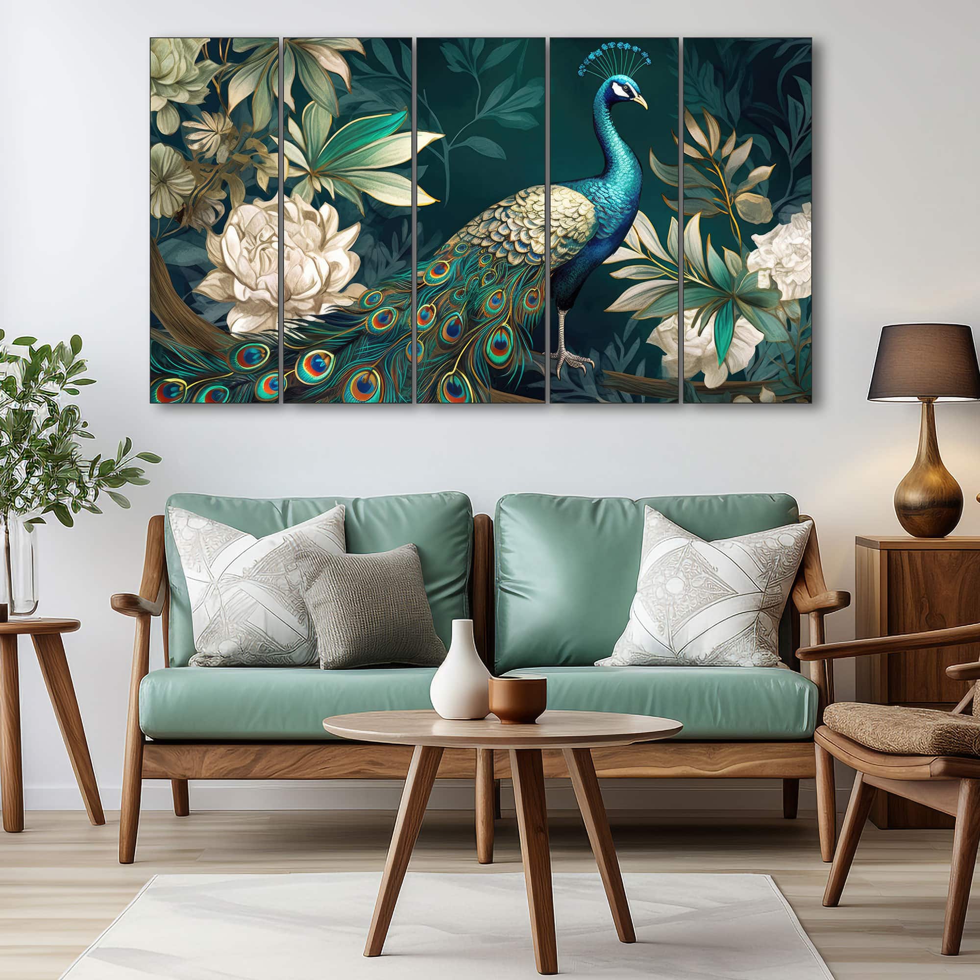 The Castle Decor Birds Wall Painting Wooden Framed 27x48 Inch (Style 1) - The Castle Decor