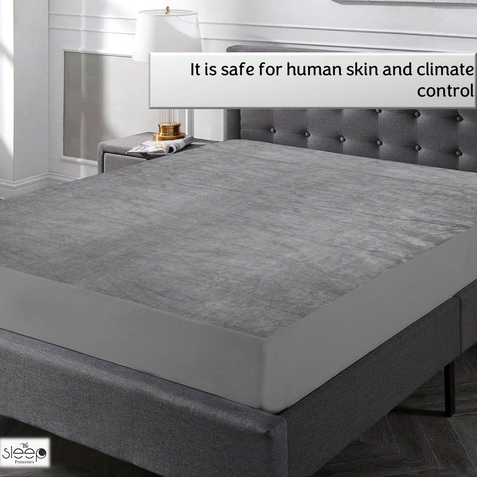 Cotton Waterproof Mattress Protector for Single Size Mattress In Grey color 78x36