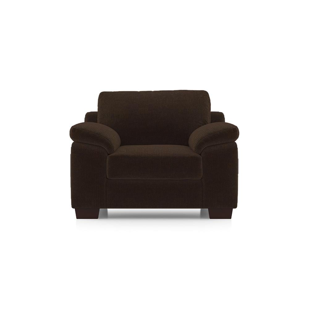 Esquel Premium 1 Seater Fabric Sofa in Dark Earth Colour