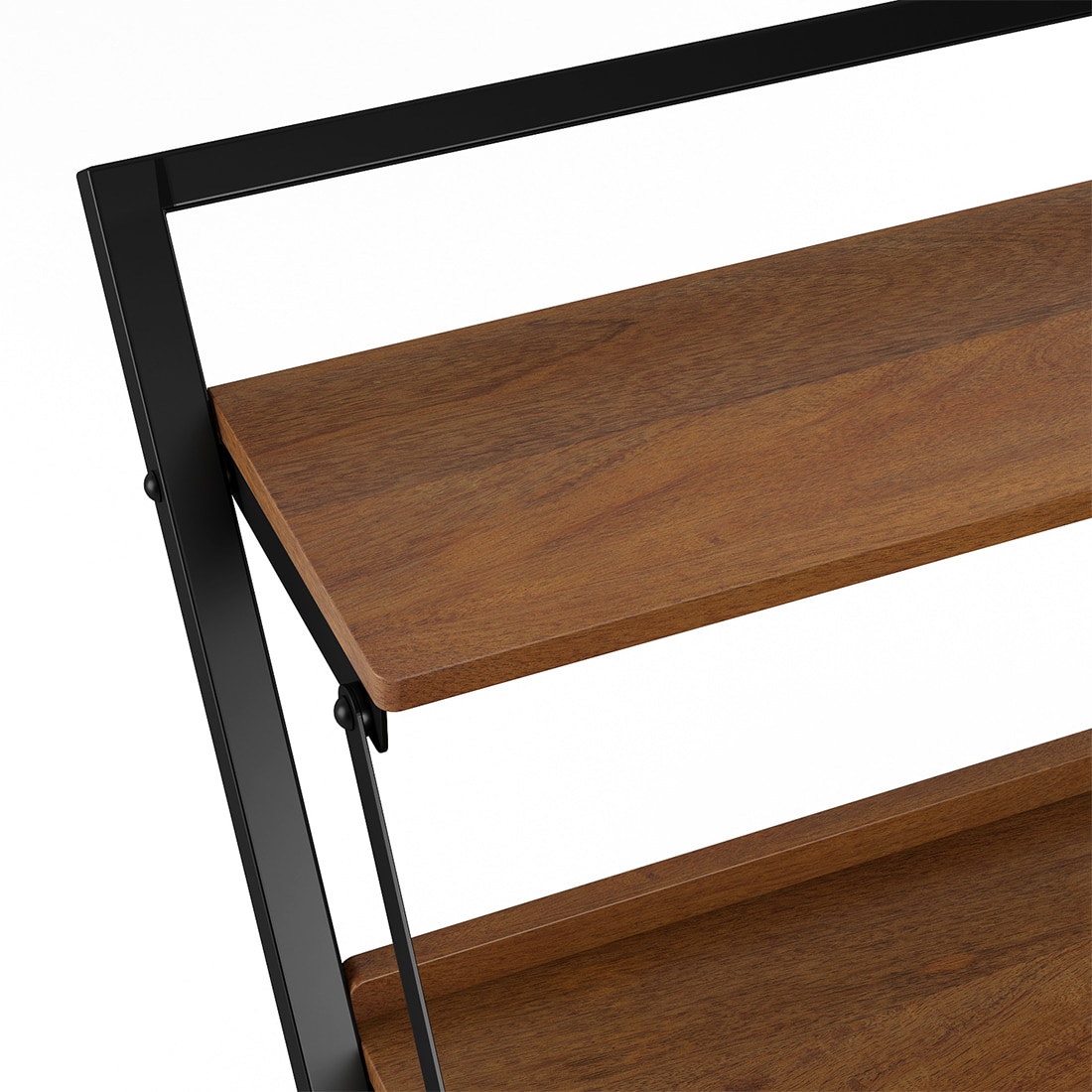 Bruno Solid Wood Study Table in Amber Walnut Finish