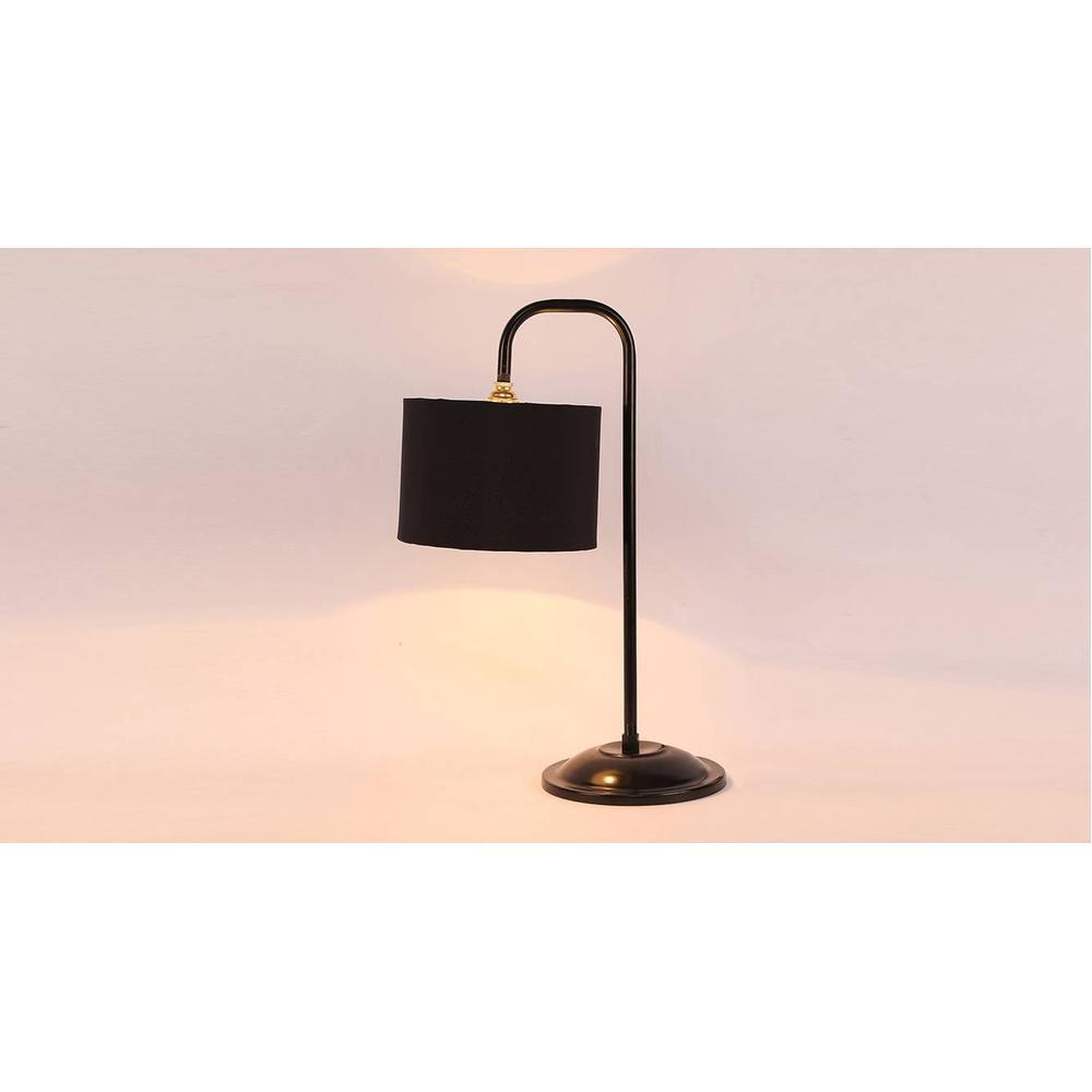 Danny Black Cotton Shade Table lamp