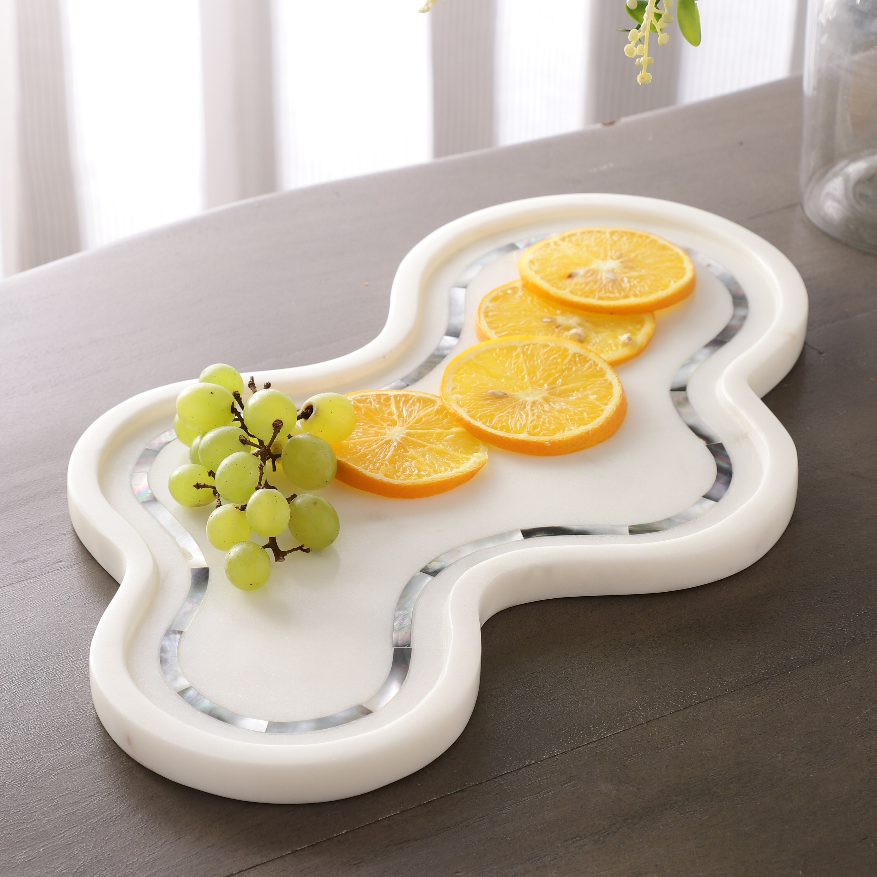 Mop Inlay Marble Platter