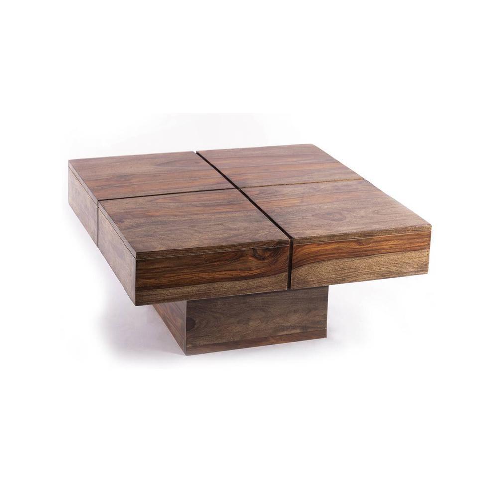 Arnel Coffee Table - Teak  Finish