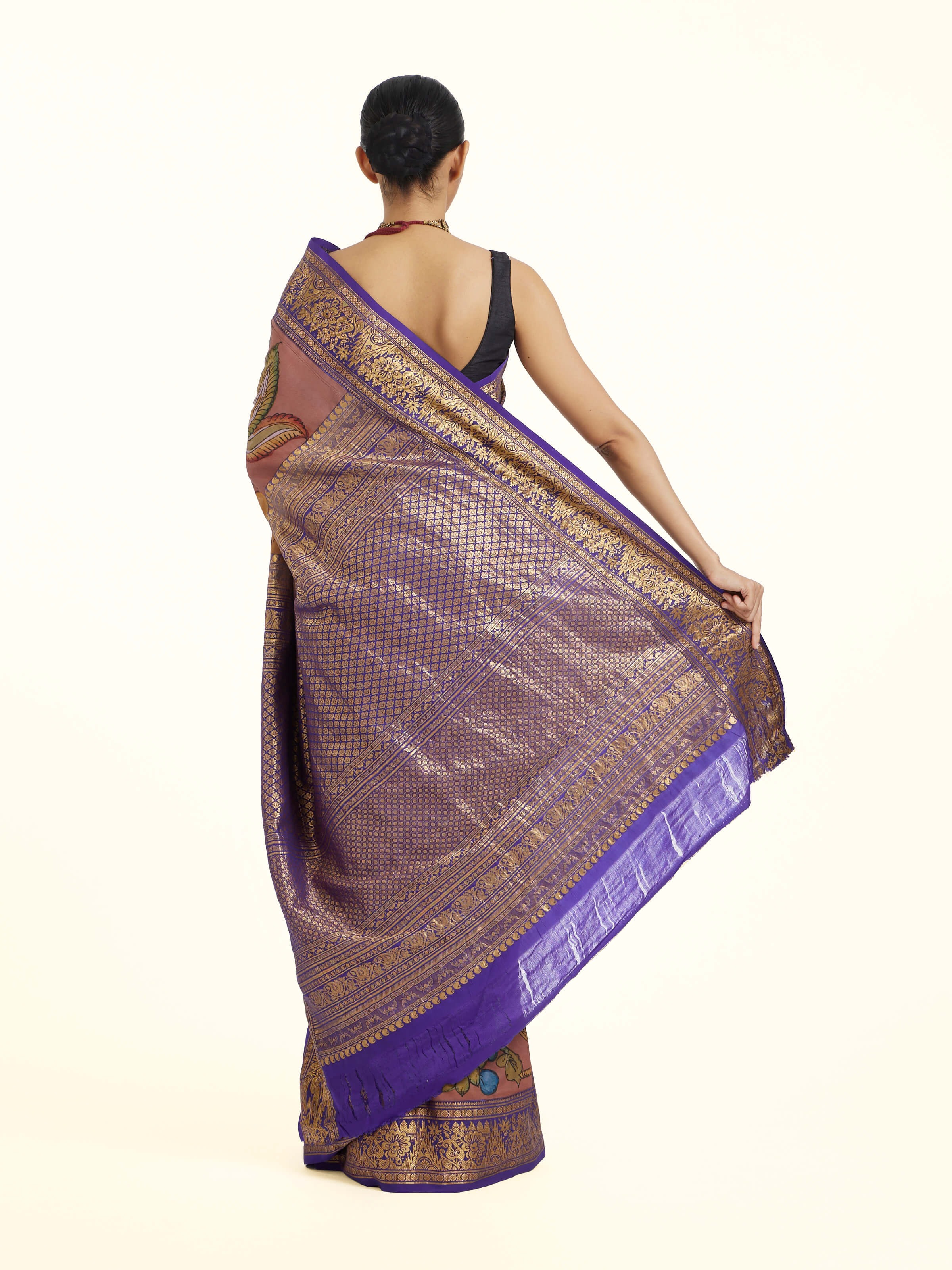 Kalamkari Kanchi Silk Saree