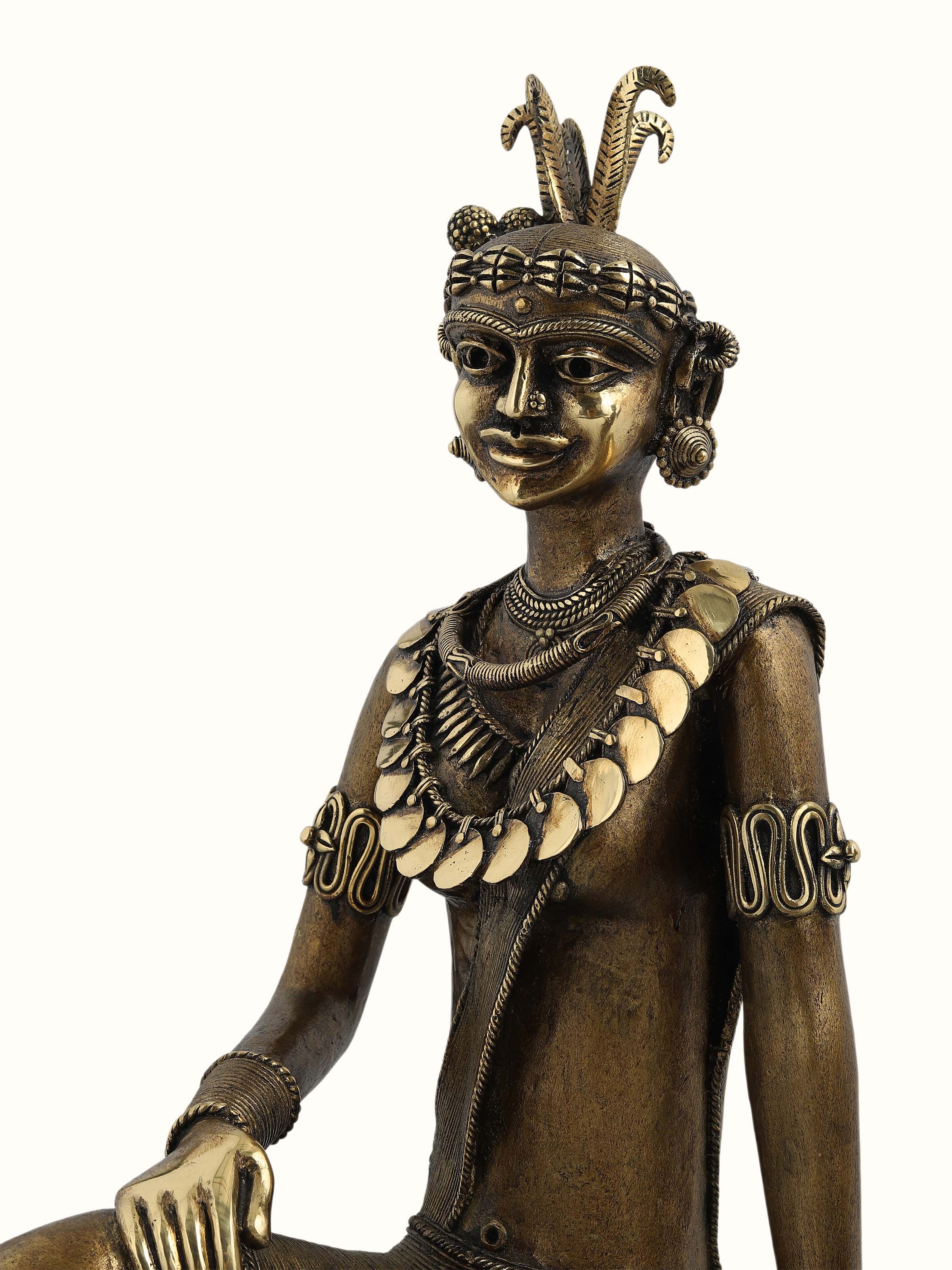 Dhokra Mobile Wali Brass Sculpture