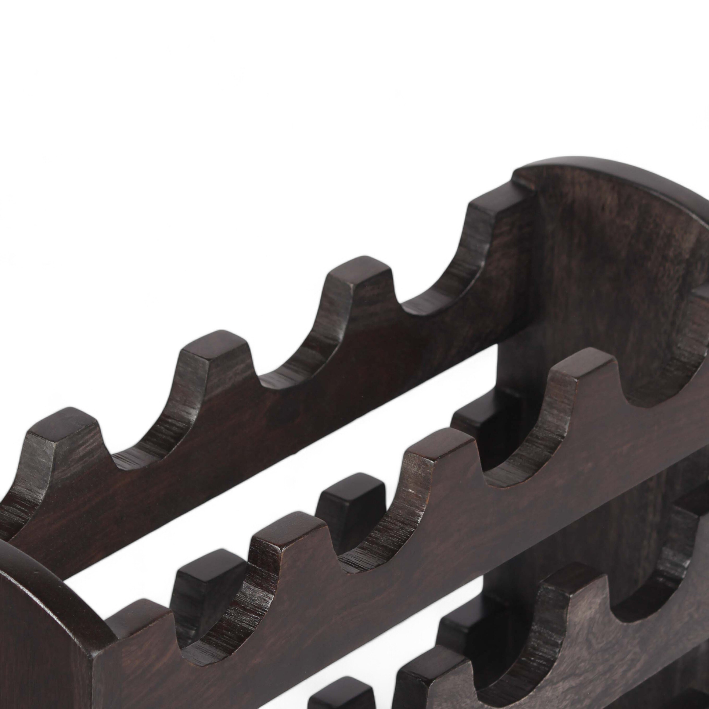 Kassel Sheesham Wood Wine Rack for 12 Bottles in Mahogany Finish