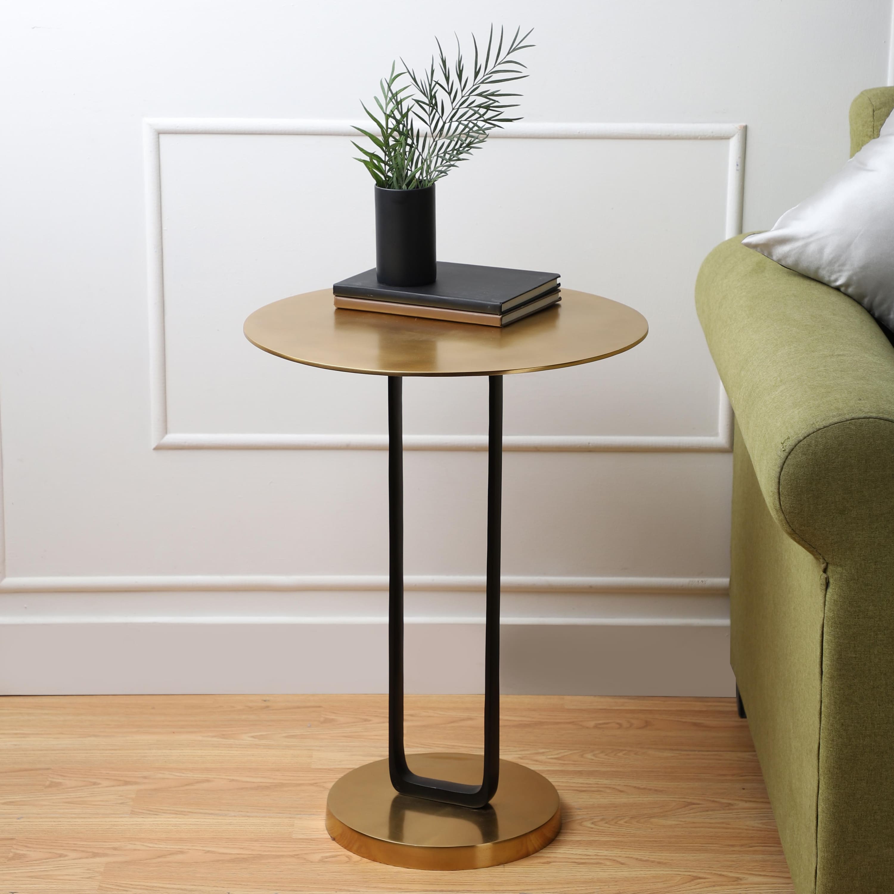 Irwin Rectangle Metal Side Table in Gold Colour