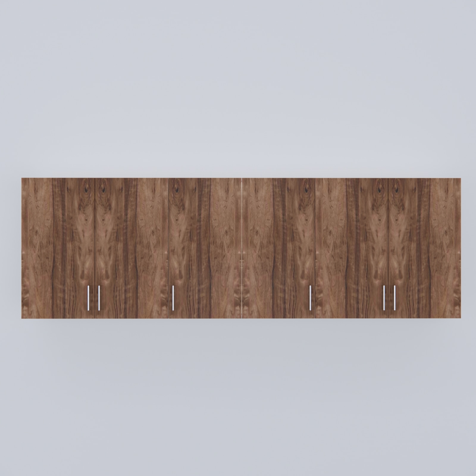 6 Doors Modular Wall Mounted Kitchen Cabinet With Adjustable Shelf In Cochwood Brown Finish