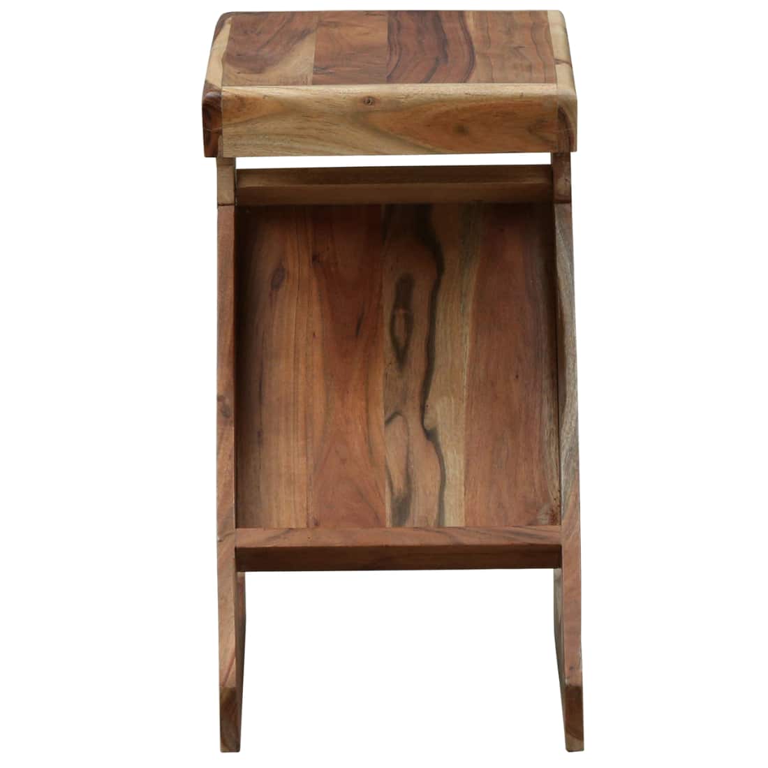 Z-Solid Solid Wood Side Table in Natural Finish