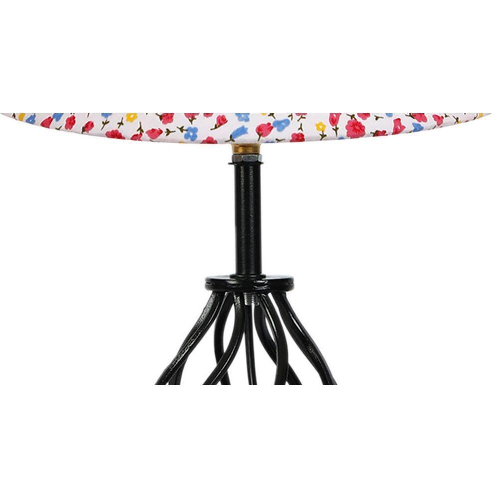 Tessa Multicolor cotton Table lamp with Iron Base