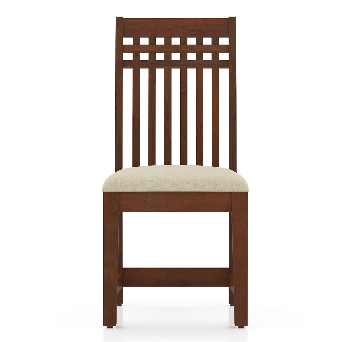 Diego Solid Wood Dining Chairs Set of 2 in Honey Finish with Macadamia Brown Colour