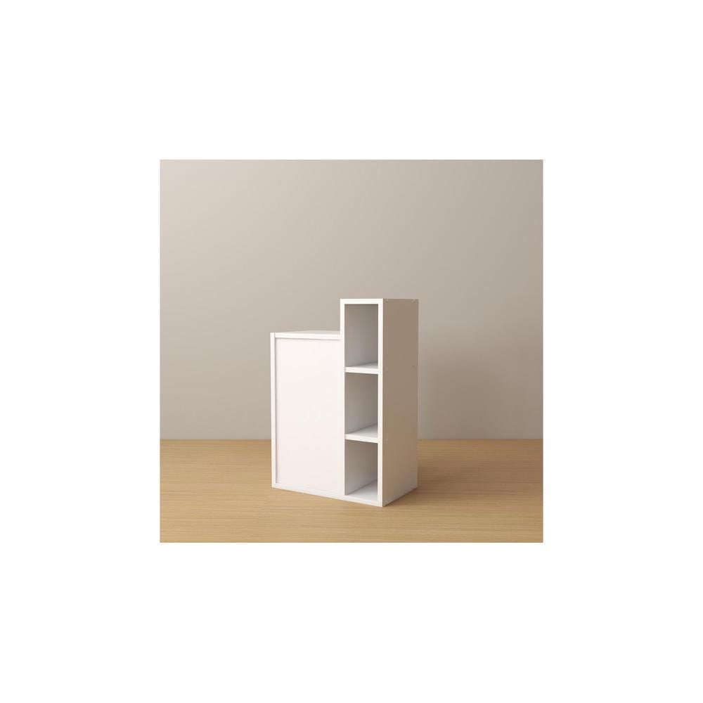Kairi Engineered Wood Bedside Table in White Finish