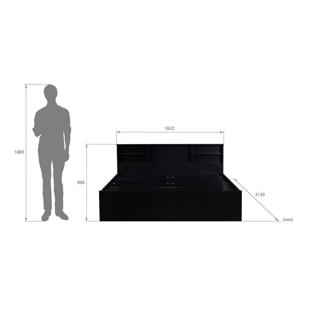 Pheme Engineered Wood Queen Size Drawer Storage Bed In Laminate Finish